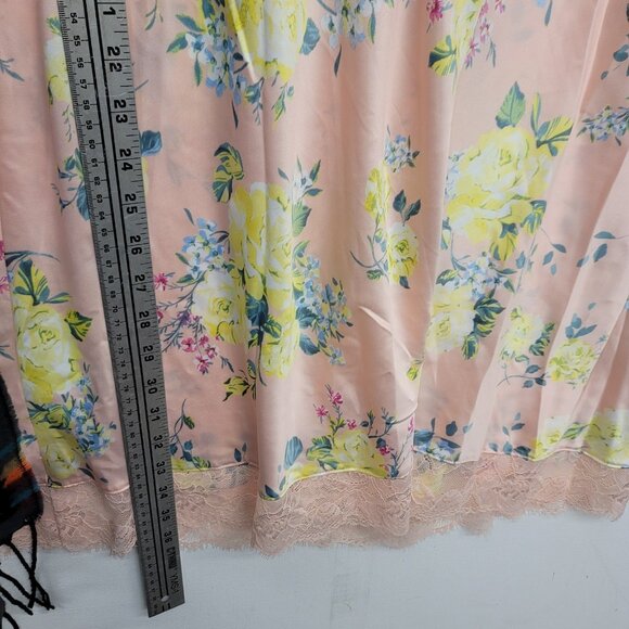 INC International Concepts Women's 2pc Lace-Trim Floral Robe/ Nightie Floral XL - Picture 14 of 15